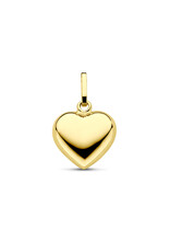 Gouden bedel -  14 karaats - Hartje - 10.5 mm