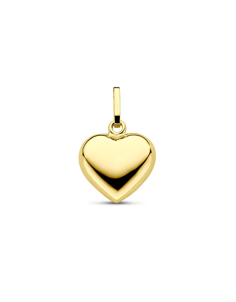 Gouden bedel -  14 karaats - Hartje - 10.5 mm