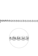 Zilveren collier - Gerhodineerd - Jasseron - 5,5 mm - 45 cm