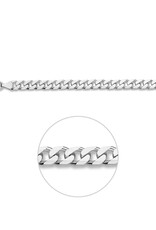 Zilveren armband - Gerhodineerd - Gourmet - 6 mm - 21 cm