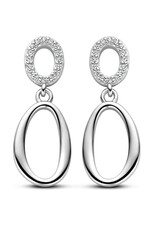 Rosa di Luca Italy Zilveren oorhangers - Gerhodineerd - Zirkonia