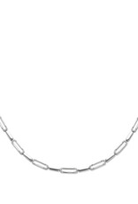 Rosa di Luca Italy Zilveren collier - Gerhodineerd - Zirkonia - 45 cm