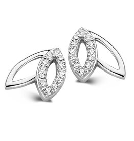 Rosa di Luca Italy Zilveren oorknoppen - Gerhodineerd - Zirkonia