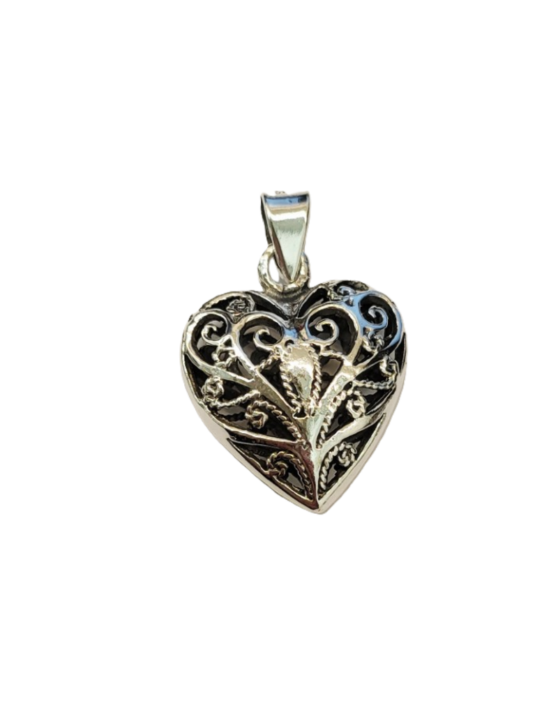 Occasions by Marleen Occasions by Marleen - Zilveren hanger - Hart opengewerkt