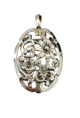 Occasions by Marleen Occasions by Marleen - Zilveren hanger - Oud Hollands - Bloemmotief