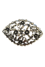 Occasions by Marleen Occasions by Marleen - Zilveren broche - Opengewerkt - Bloem - Oxide