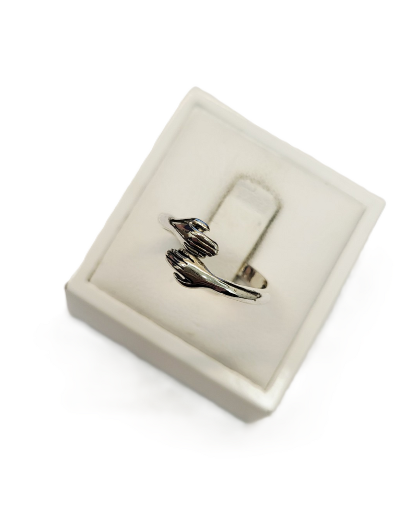 Occasions by Marleen Occasions by Marleen - Zilveren ring - Handjes - Maat 17.5 Open