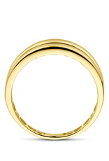 Gouden ring - 14 karaats - Zirkonia- Maat 18.5