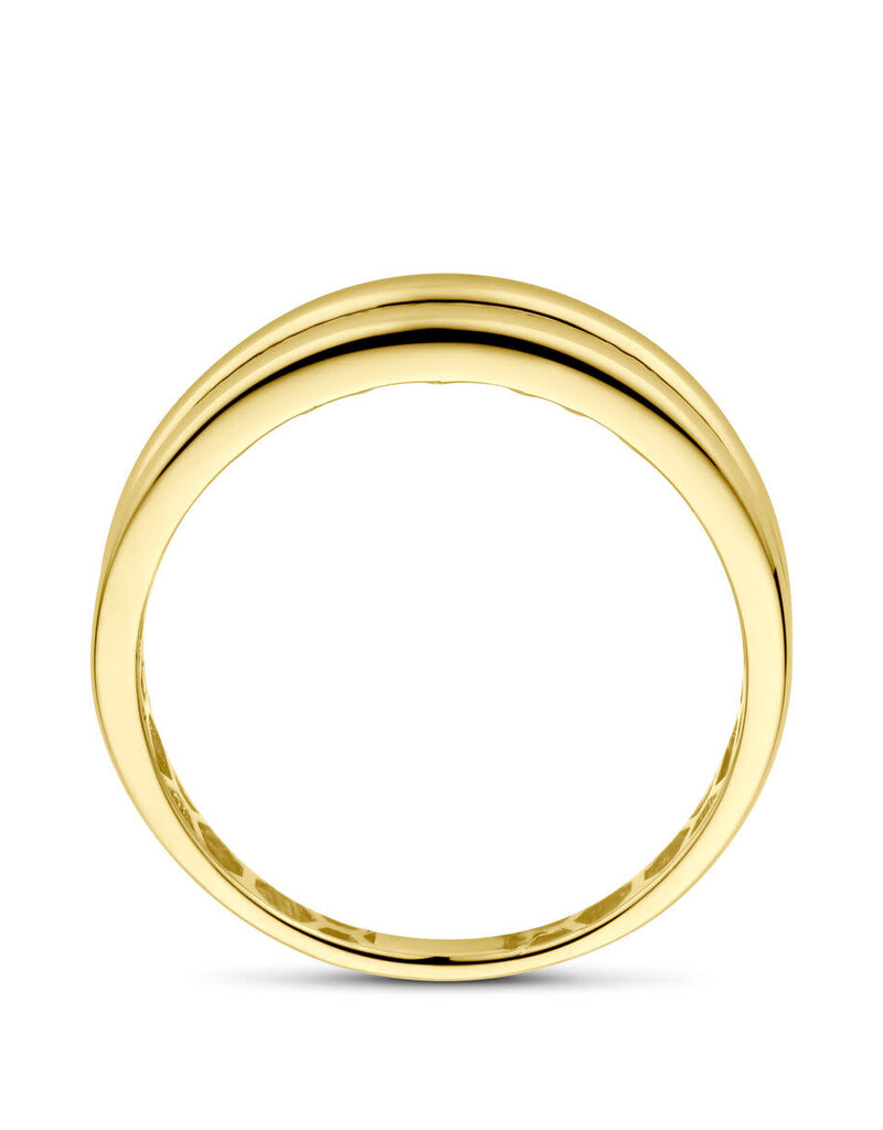Gouden ring - 14 karaats - Zirkonia- Maat 18.5