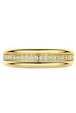 Gouden ring - 14 karaats - Zirkonia- Maat 18.5