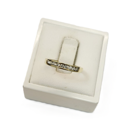 Occasions by Marleen Occasions by Marleen - 14 karaats - Gouden ring - Railzetting - Zirkonia - Maat 16.5