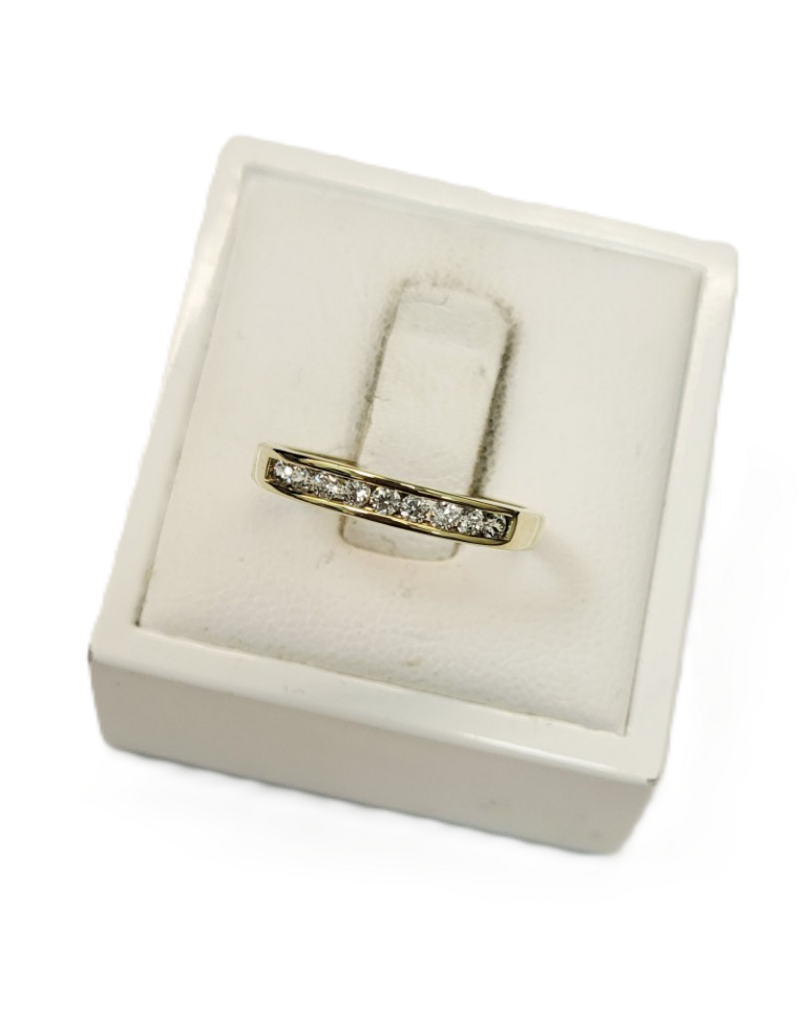 Occasions by Marleen Occasions by Marleen - 14 karaats - Gouden ring - Railzetting - Zirkonia - Maat 16.5