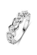 Rosa di Luca Italy Zilveren ring  - Gerhodineerd - Zirkonia - Maat 56