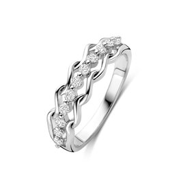 Rosa di Luca Italy Zilveren ring  - Gerhodineerd - Zirkonia - Maat 56