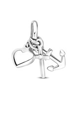 Zilveren hanger - Hoop geloof en liefde - Gerhodineerd