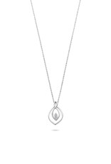 Rosa di Luca Italy Zilveren collier - Gerhodineerd - Zirkonia