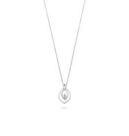 Rosa di Luca Italy Zilveren collier - Gerhodineerd - Zirkonia