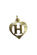 Occasions by Marleen Occasions by Marleen - 14 karaats - Gouden letterhanger H - Hartje