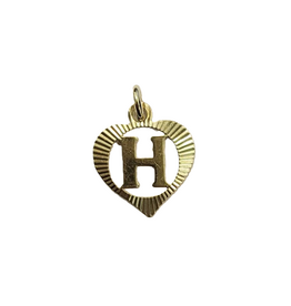 Occasions by Marleen Occasions by Marleen - 14 karaats - Gouden letterhanger H - Hartje