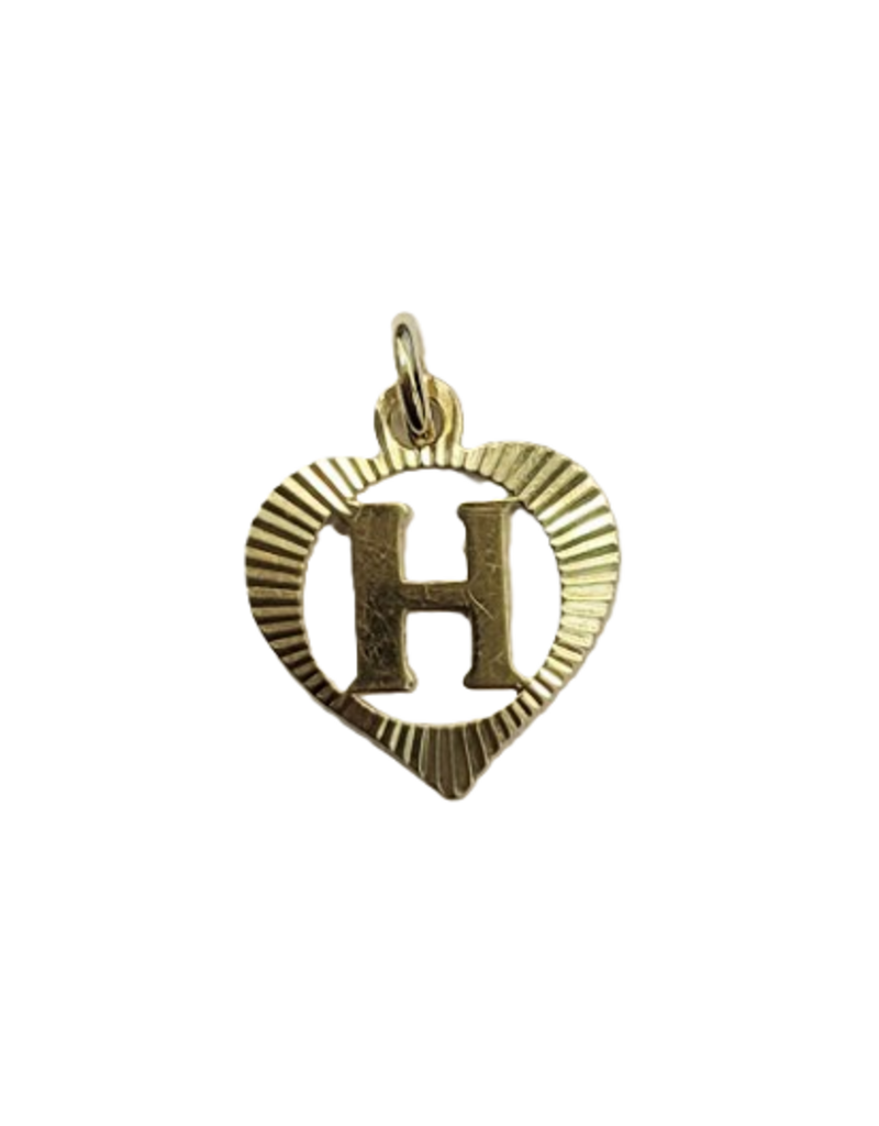 Occasions by Marleen Occasions by Marleen - 14 karaats - Gouden letterhanger H - Hartje