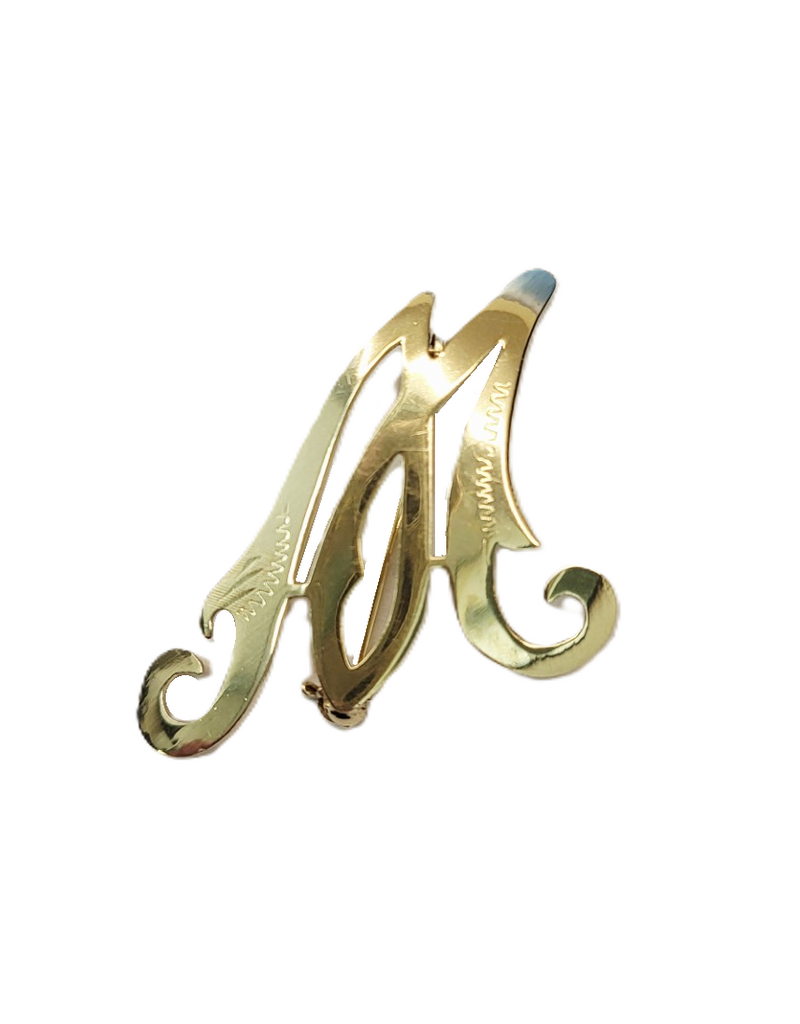 Occasions by Marleen Occasions by Marleen - 14 karaats - Gouden Broche - Letter M