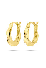 Zilver verguld - Oorringen - 19 mm - Gedraaid