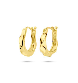 Zilver verguld - Oorringen - 19 mm - Gedraaid