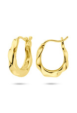 Zilver verguld - Oorringen - 19 mm - Gedraaid
