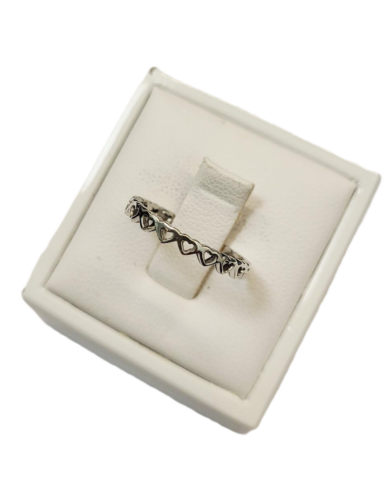 Occasions by Marleen Occasions by Marleen - Zilveren  ring - Hartjes - Maat 15.75
