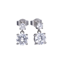 Diamonfire Zilveren oorhangers - Zirkonia