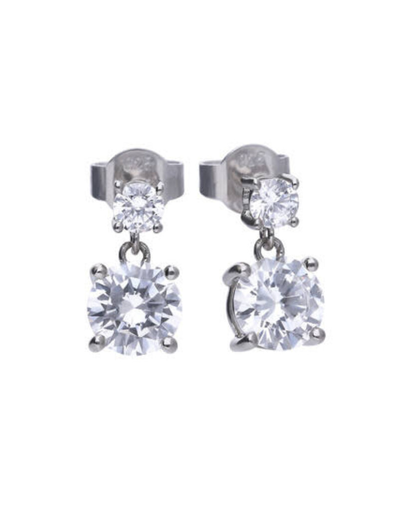 Diamonfire Zilveren oorhangers - Zirkonia