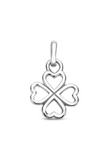 Zilveren hanger - Gerhodineerd - Hartjes Klaver