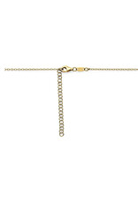 Zilver collier verguld - Hartjes - 41+5 cm