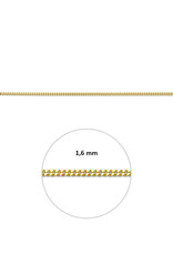 Gouden lengtecollier - 14 karaats - Gourmet - 1.6 mm - 50 cm