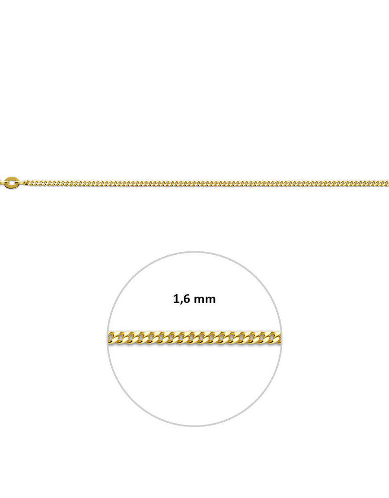 Gouden lengtecollier - 14 karaats - Gourmet - 1.6 mm - 50 cm