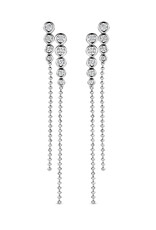 Rosa di Luca Italy Zilveren oorhangers - Gerhodineerd - Zirkonia
