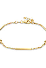 Rosa di Luca Italy Zilver verguld - Armband - Bolletjes en balkjes - 17.5+3