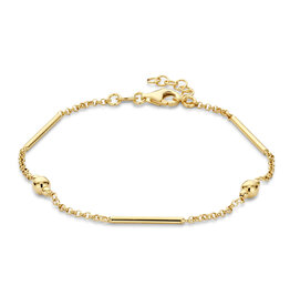 Rosa di Luca Italy Zilver verguld - Armband - Bolletjes en balkjes - 17.5+3