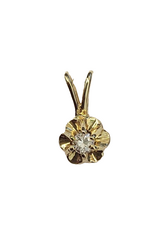 Occasions by Marleen Occasions by Marleen - 14 karaats - Gouden hanger - Spiegelchaton 1 x briljant