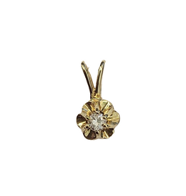 Occasions by Marleen Occasions by Marleen - 14 karaats - Gouden hanger - Spiegelchaton 1 x briljant