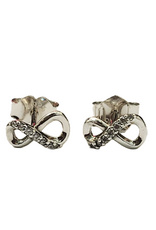 Occasions by Marleen Occasions by Marleen - Zilveren oorknoppen - Infinity - Zirkonia
