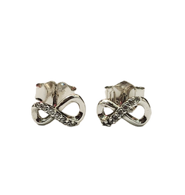 Occasions by Marleen Occasions by Marleen - Zilveren oorknoppen - Infinity - Zirkonia