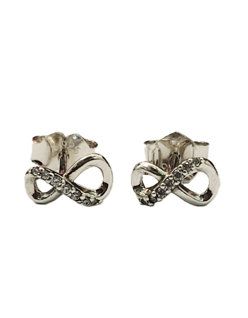 Occasions by Marleen Occasions by Marleen - Zilveren oorknoppen - Infinity - Zirkonia