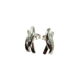 Occasions by Marleen Occasions by Marleen - Zilveren oorknoppen - Fantasie - Zirkonia