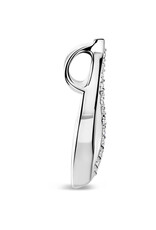 Zilveren hanger - Gerhodineerd - Zirkonia