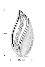 Zilveren hanger - Gerhodineerd - Zirkonia