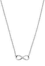 Zilveren collier - Gerhodineerd - Zirkonia - Infinity - 41 + 4 cm