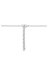 Zilveren collier - Gerhodineerd - Zirkonia - Infinity - 41 + 4 cm