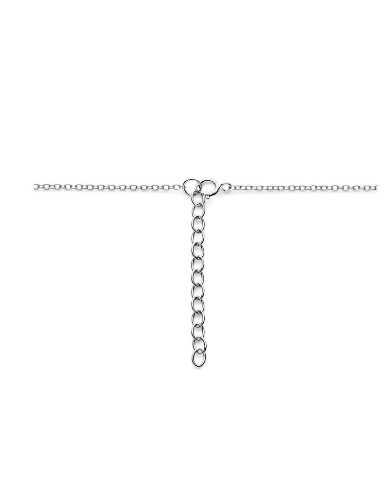 Zilveren collier - Gerhodineerd - Zirkonia - Infinity - 41 + 4 cm