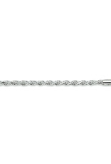 Zilveren armband - Gerhodineerd - Koord - 2 mm - 18 cm
